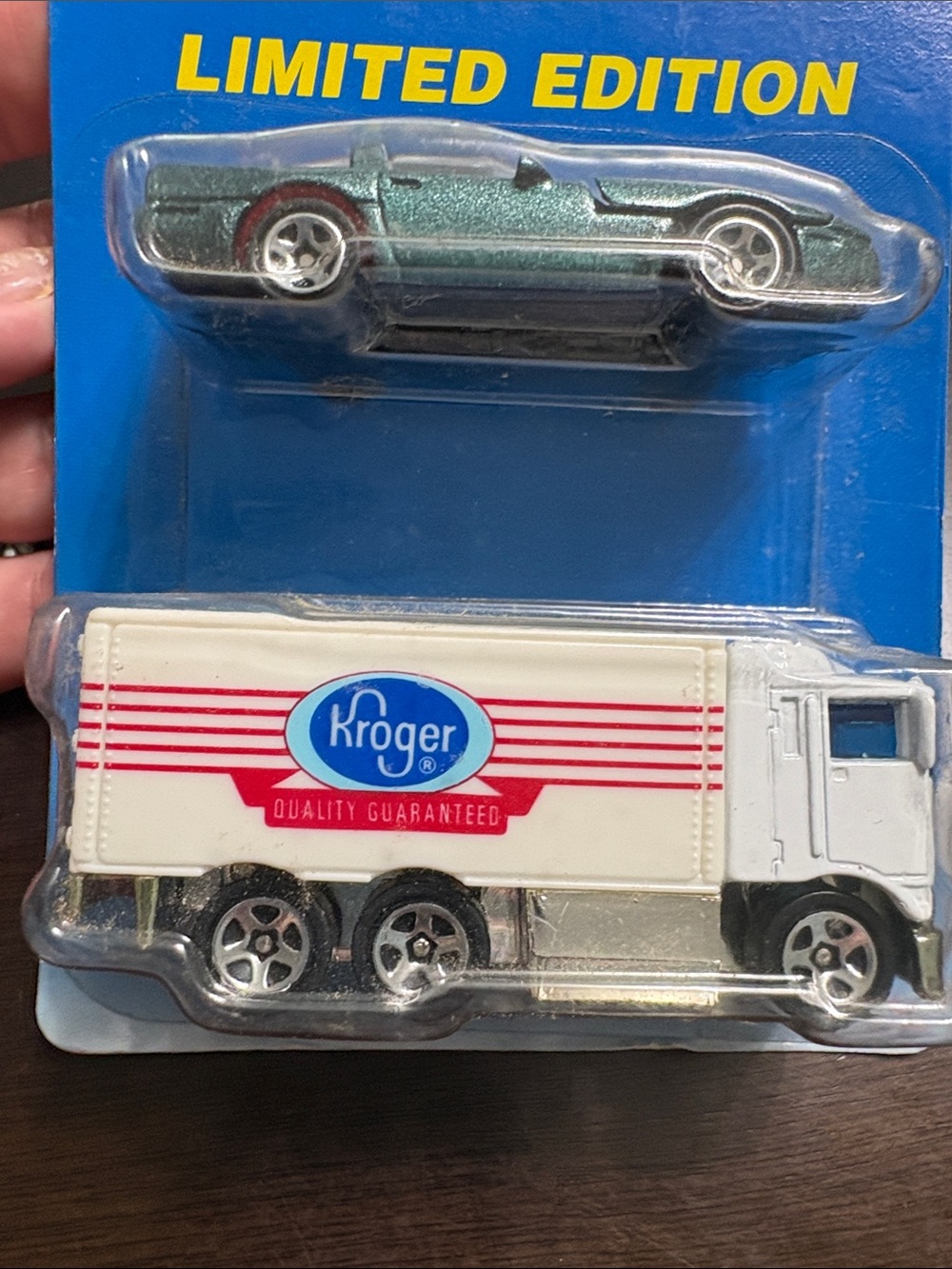 NIP Hot Wheels Limited Edition Green Corvette & White Kroger Truck - Picture 3 of 4
